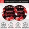 41pcs Black and red Party Supplies ,include 20 Plates, 20 Napkin and 1pcs Tablecloth,Used for Black and red Birthday Party Decoration (AAA)